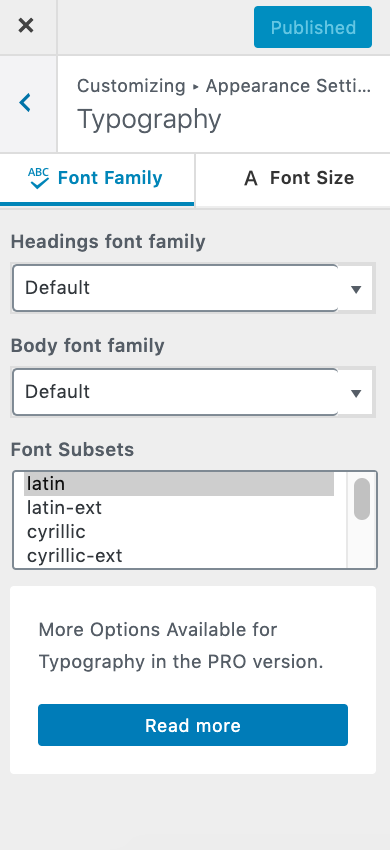 typography wordpress